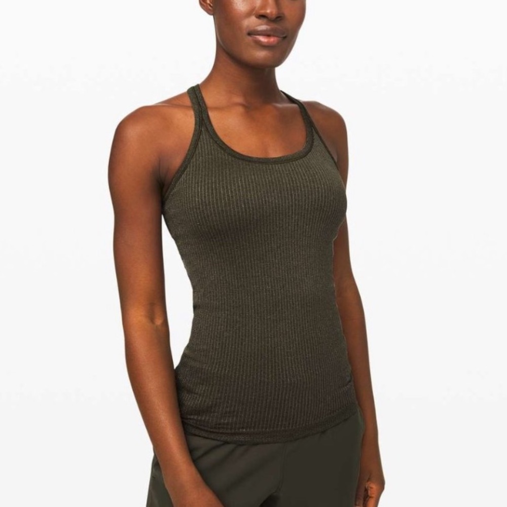 Lululemon Ebb to Street olive tank